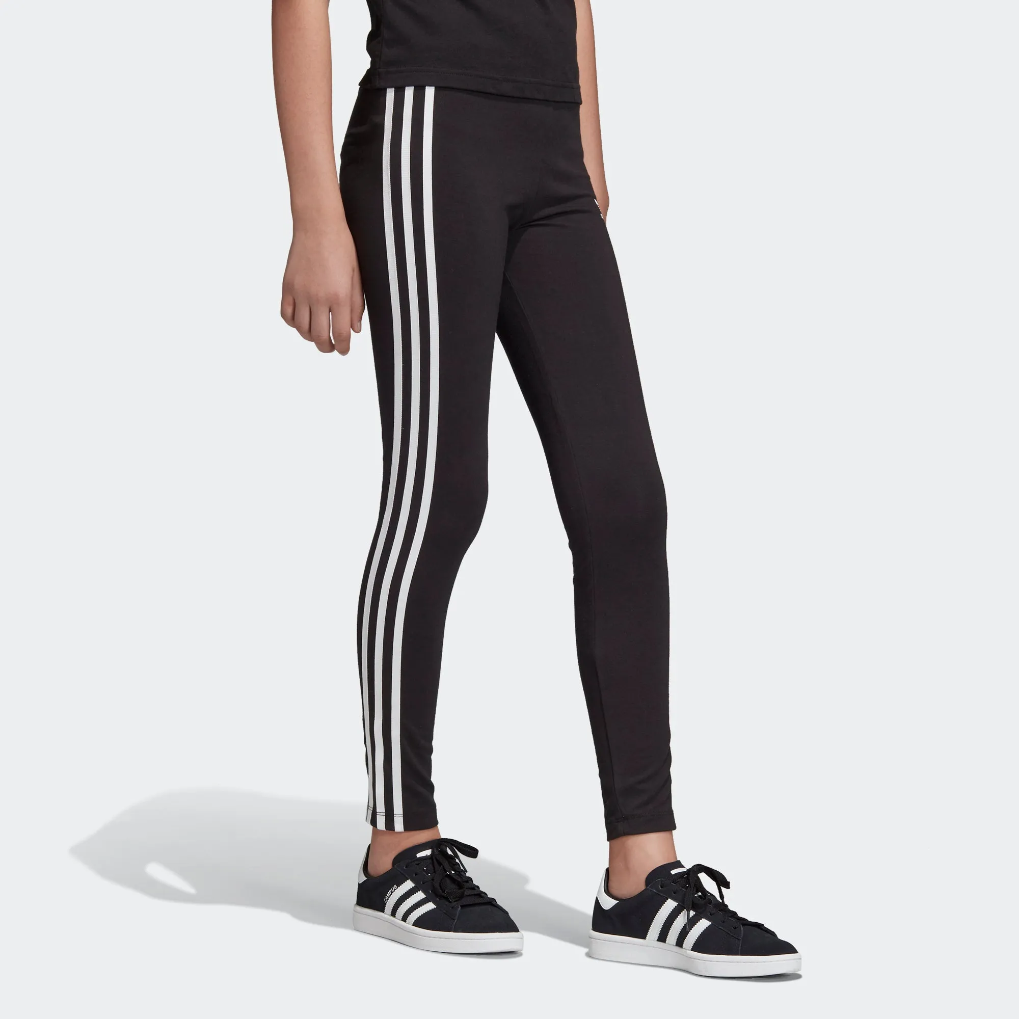 Kids' adidas Originals 3-Stripes Leggings Black