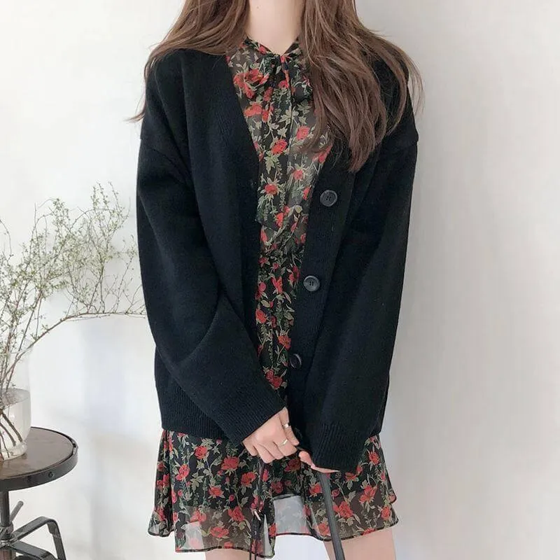 Korean Oversized Cardigan Sweater For Women