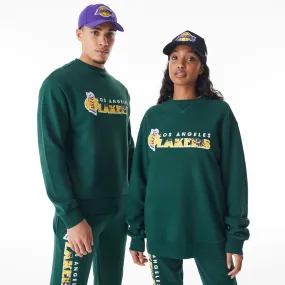 LA Lakers NBA Graphic Dark Green Crew Neck Sweater