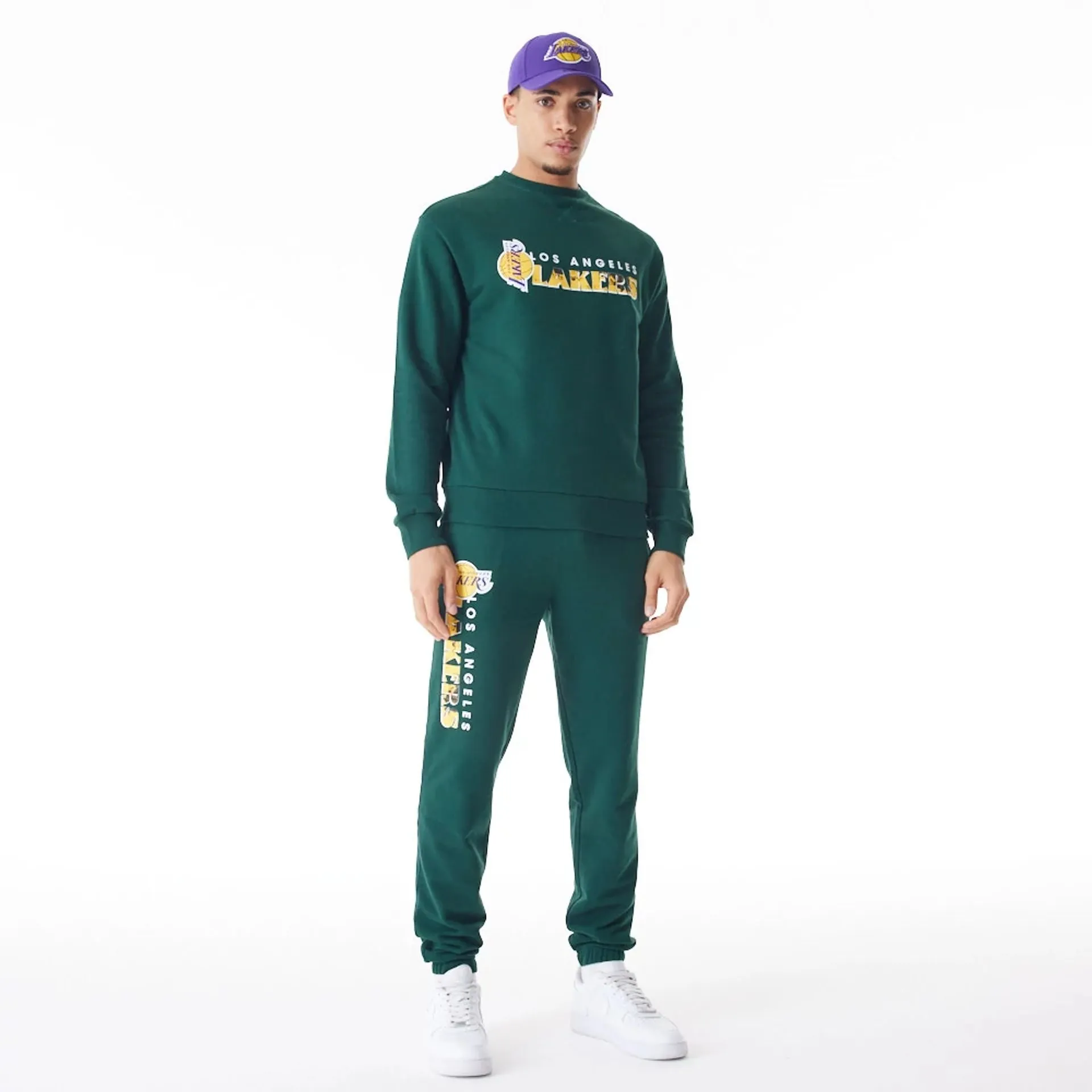 LA Lakers NBA Graphic Dark Green Crew Neck Sweater