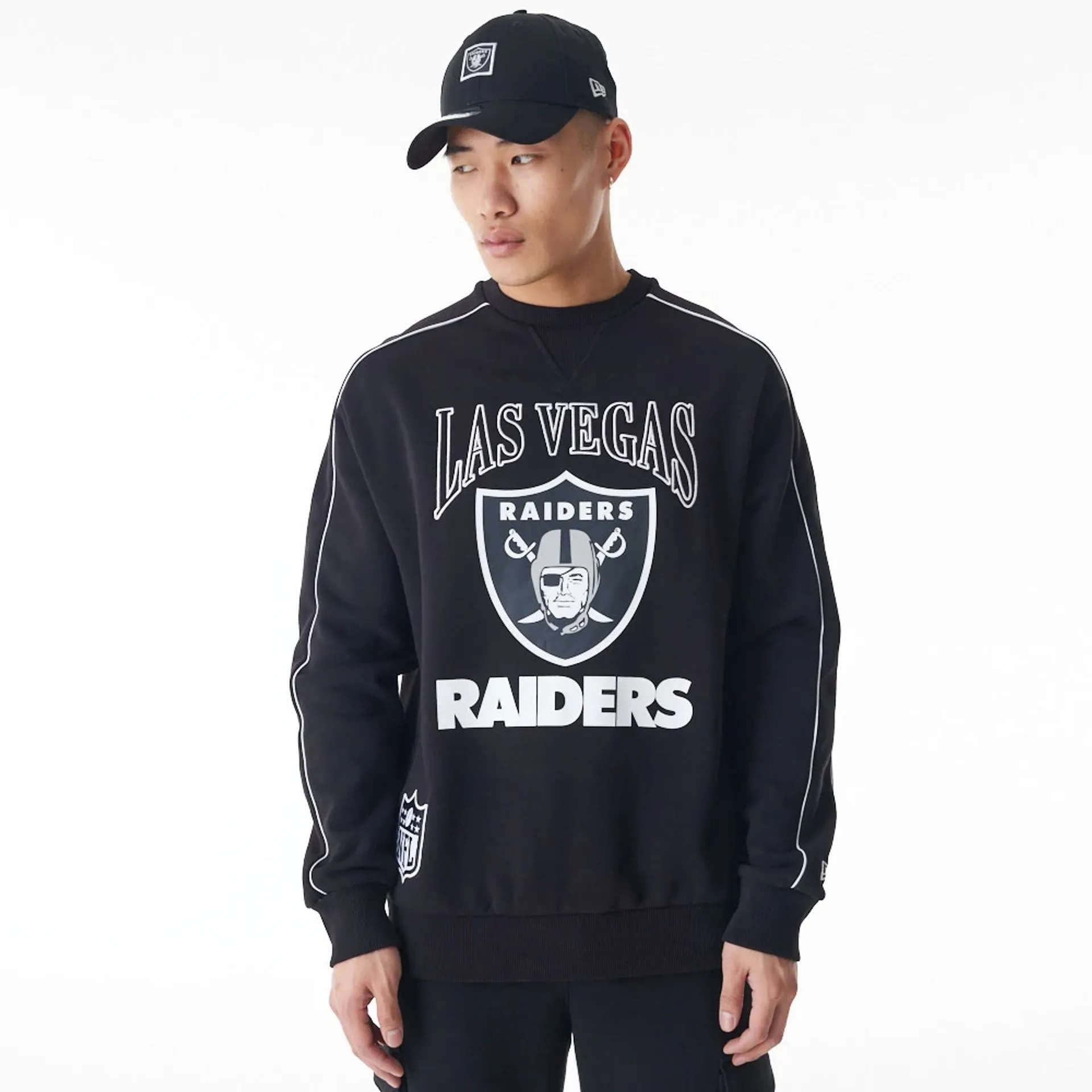 Las Vegas Raiders NFL Graphic Black Crew Neck Sweater