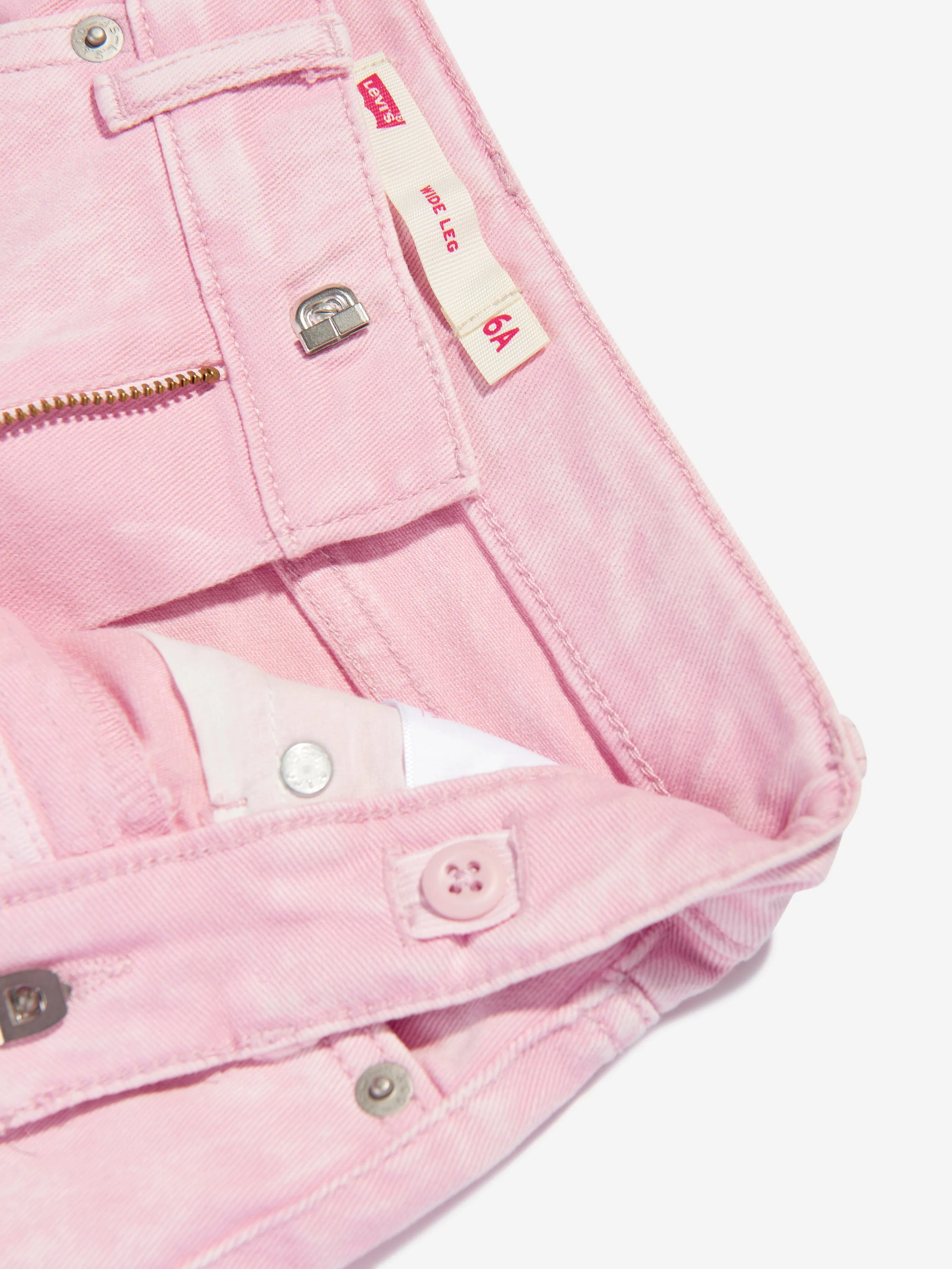 Levi's Wear Girls Wide Leg Jeans in Pink