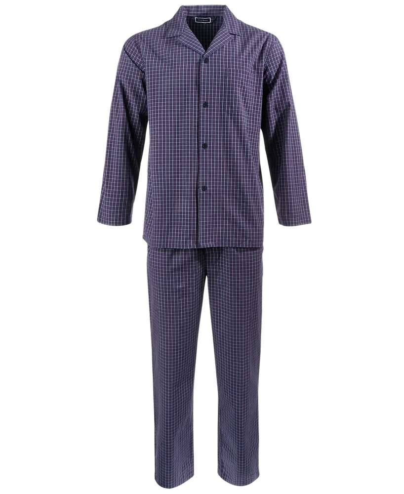 Macy's Club Room Men's Double Window Pane Pajama Set, Created for Macy's