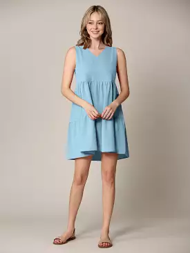 Made By Johnny Casual Flowy Swing Shift Tank Tiered Dress