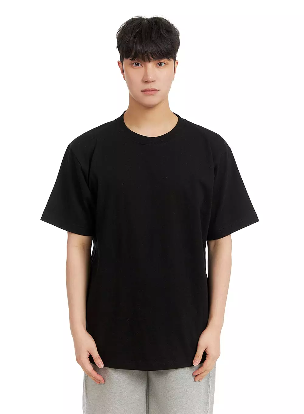 Men's Basic Short Sleeve T-Shirt IA402 / Black