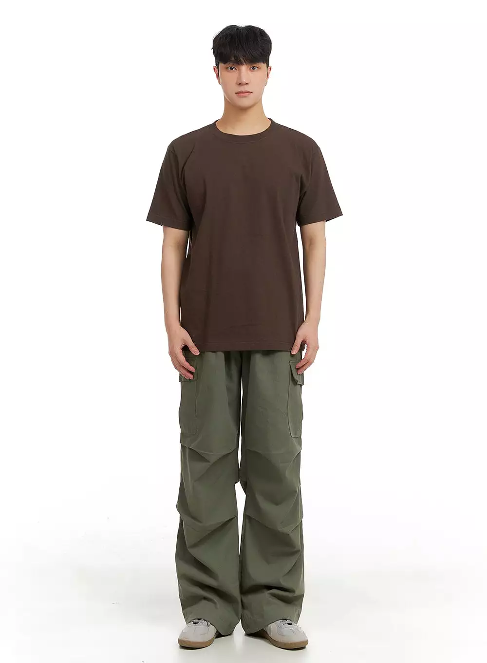 Men's Basic Short Sleeve T-Shirt IA402 / Brown