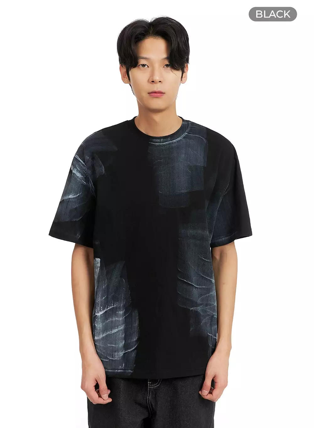 Men's Graphic Round Neck T-Shirt IA402