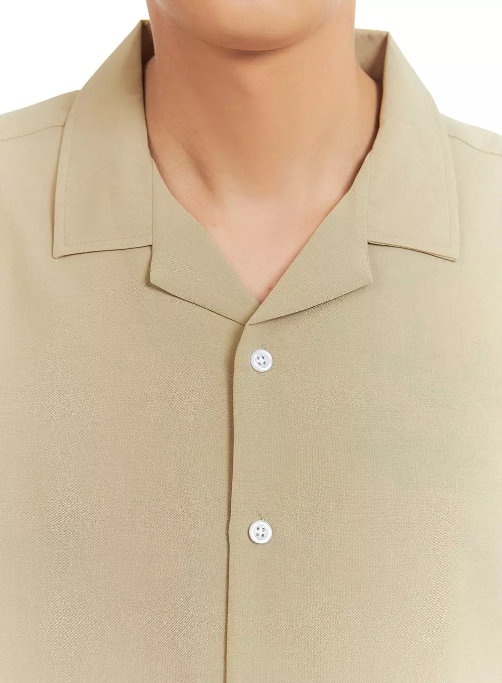 Men's Open Collar Buttoned Shirt IA401