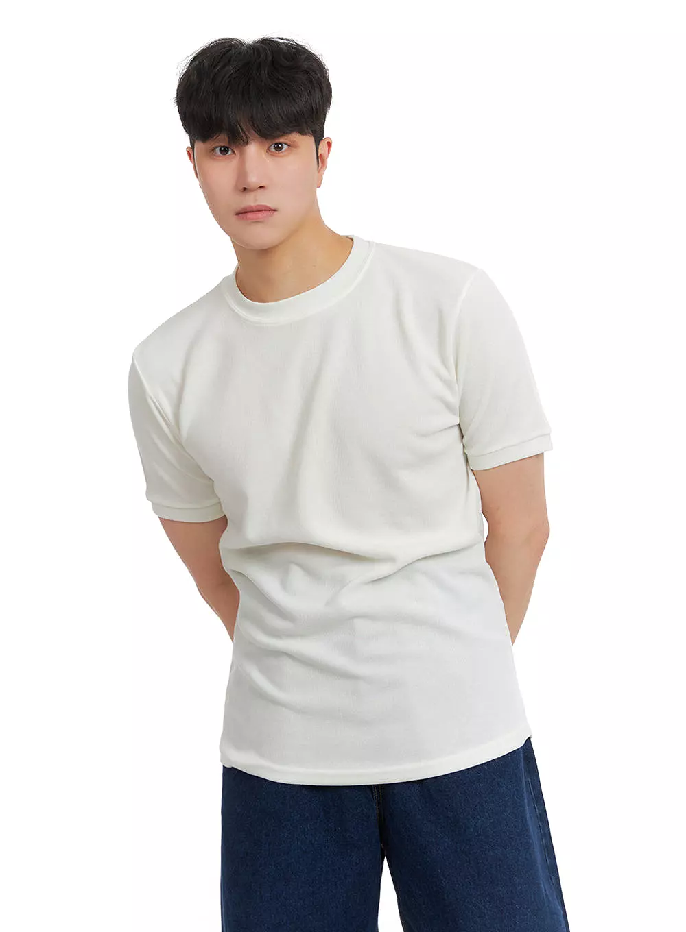 Men's Solid Basic T-Shirt IA402