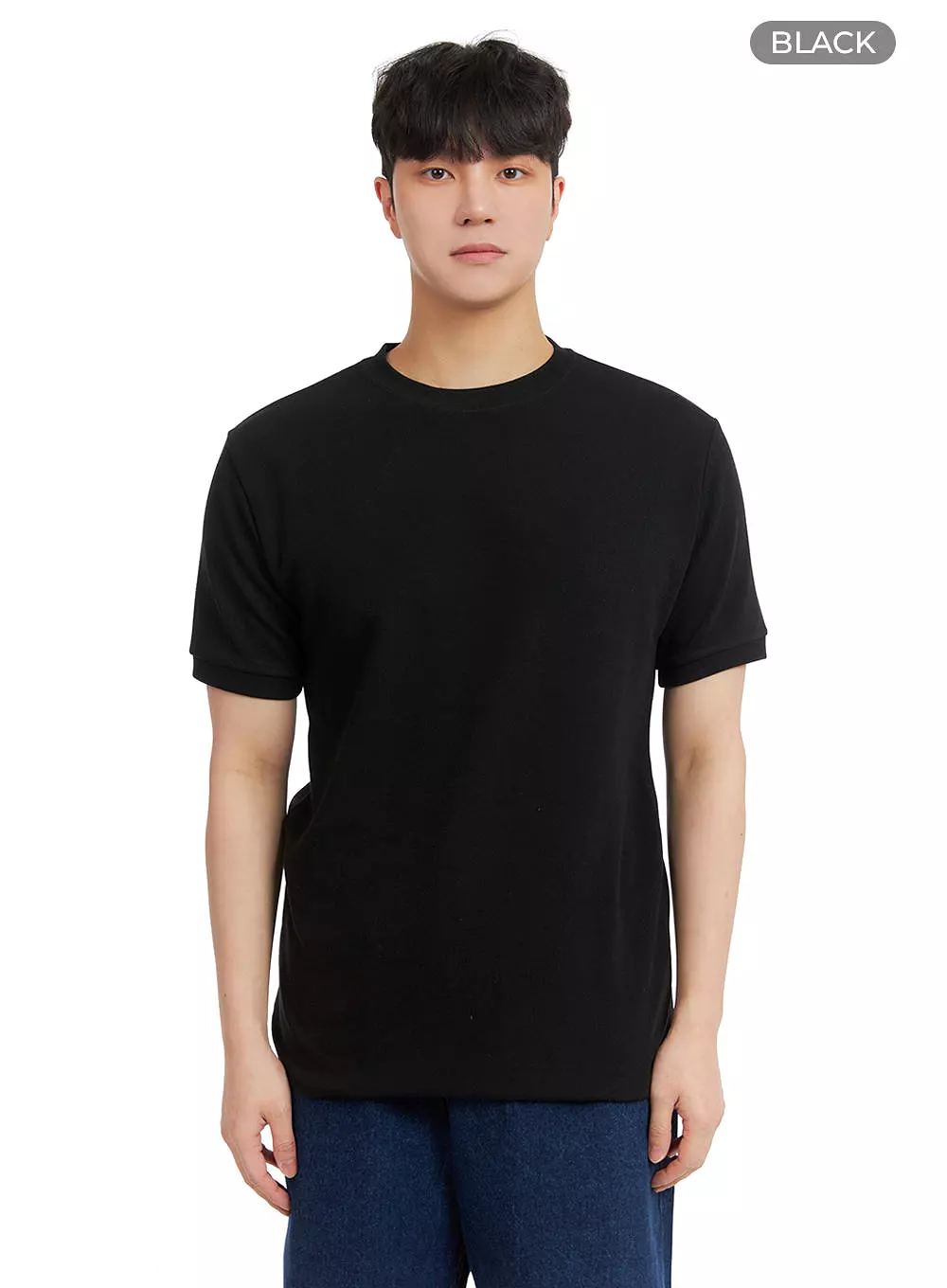 Men's Solid Basic T-Shirt IA402