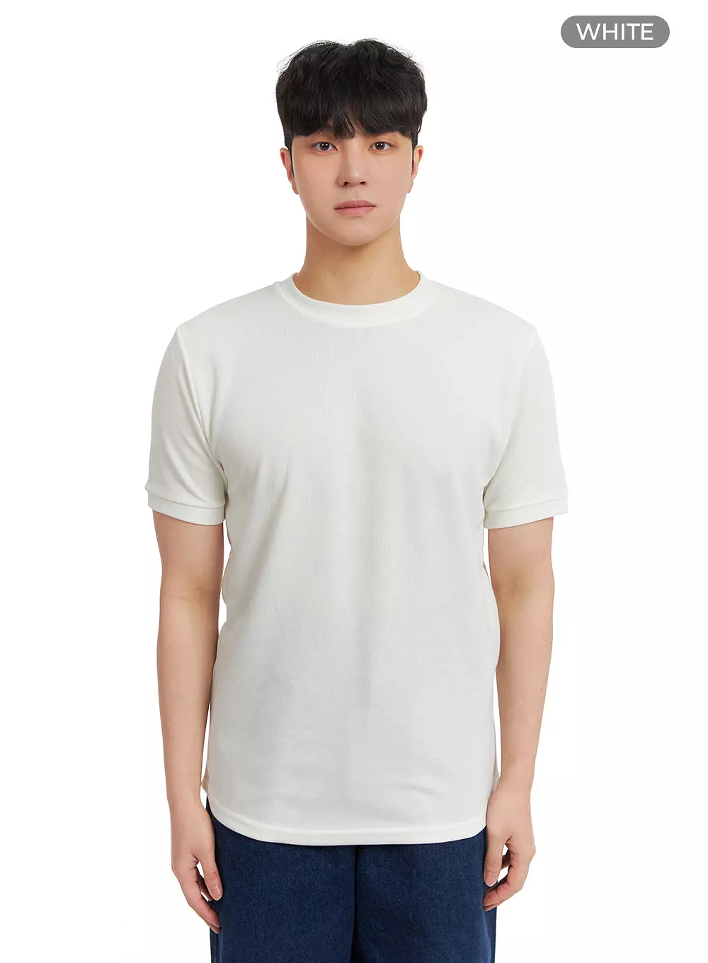 Men's Solid Basic T-Shirt IA402