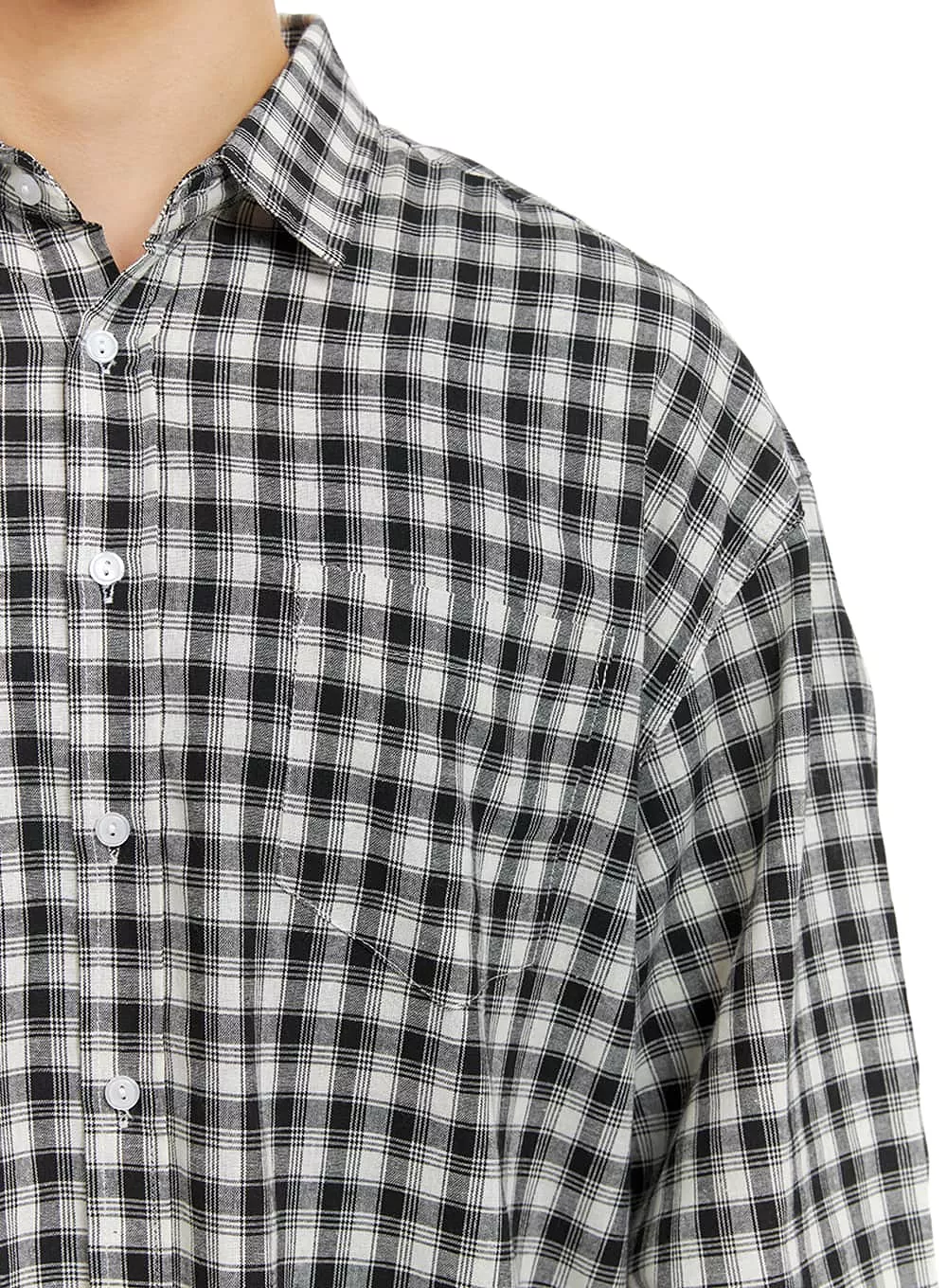 Men's Solid Plaid Shirt IA401