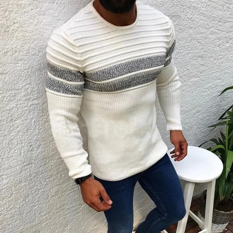 Men's Sweater With Grey Stripes