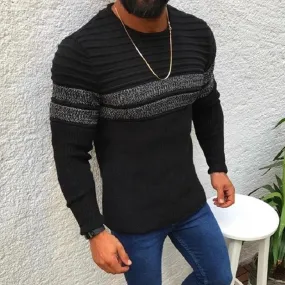 Men's Sweater With Grey Stripes