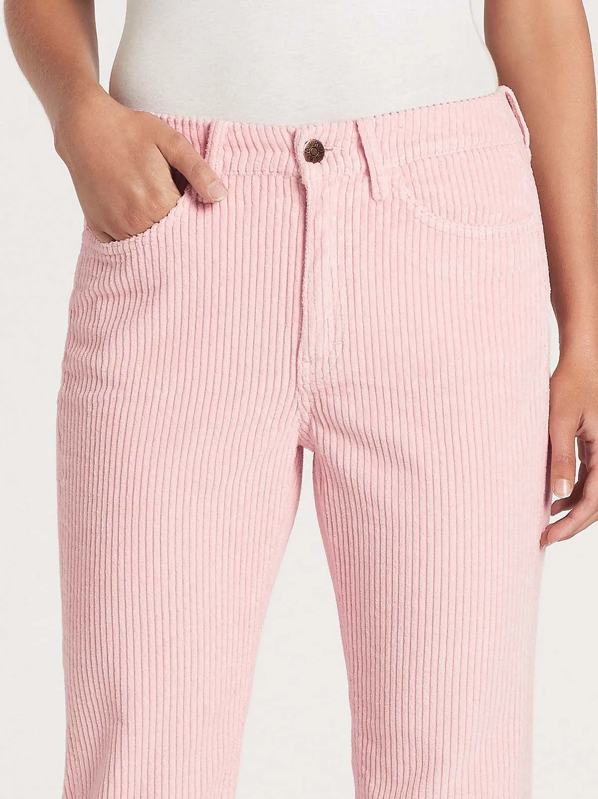 MiH Jeans Daily Crop Cord Pant - PINK