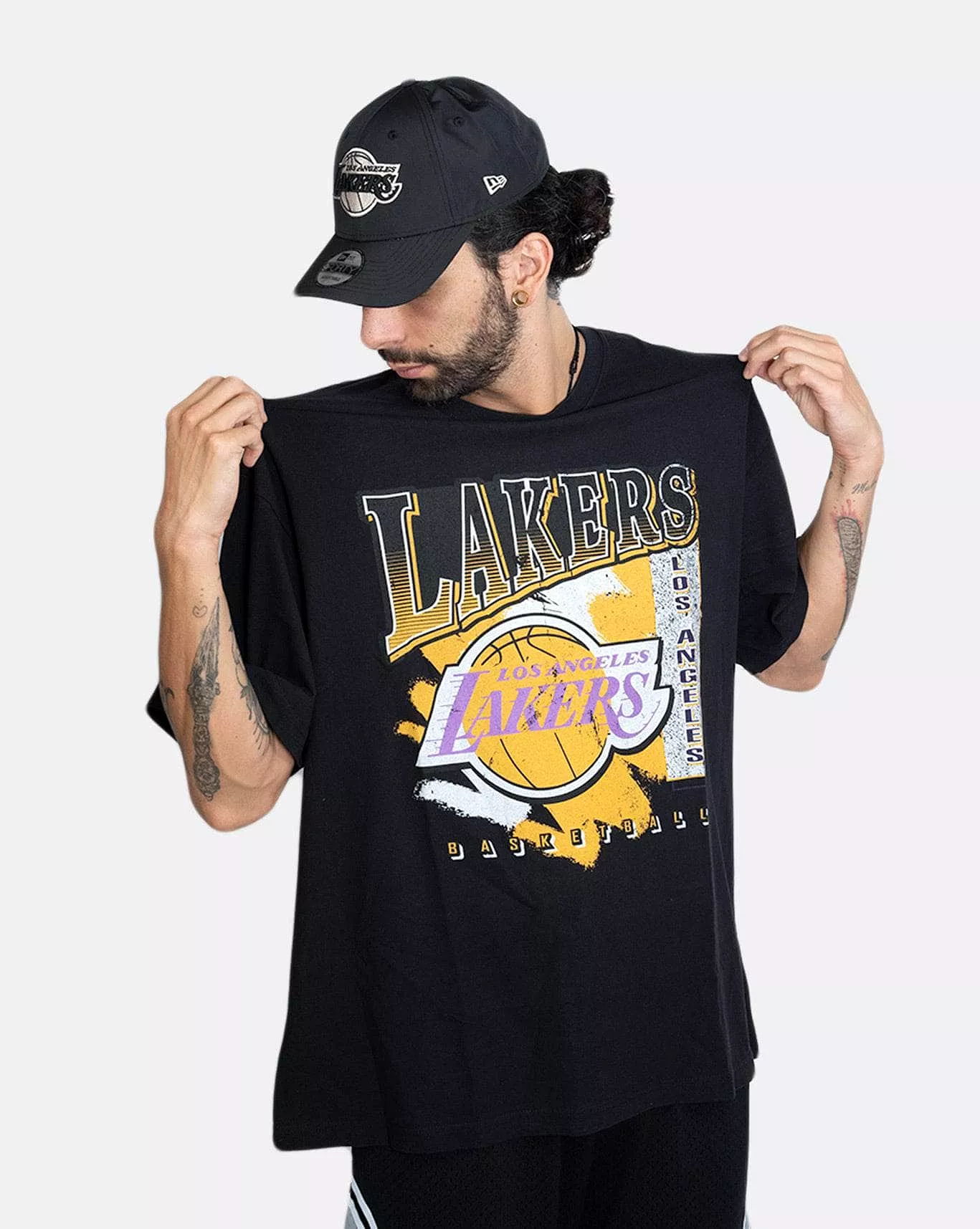 mitchell and ness brush off lakers tee MNLL1176