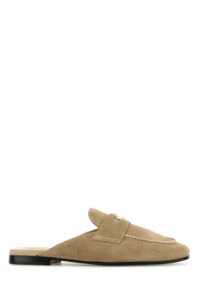 Miu Miu Beige Suede Slippers