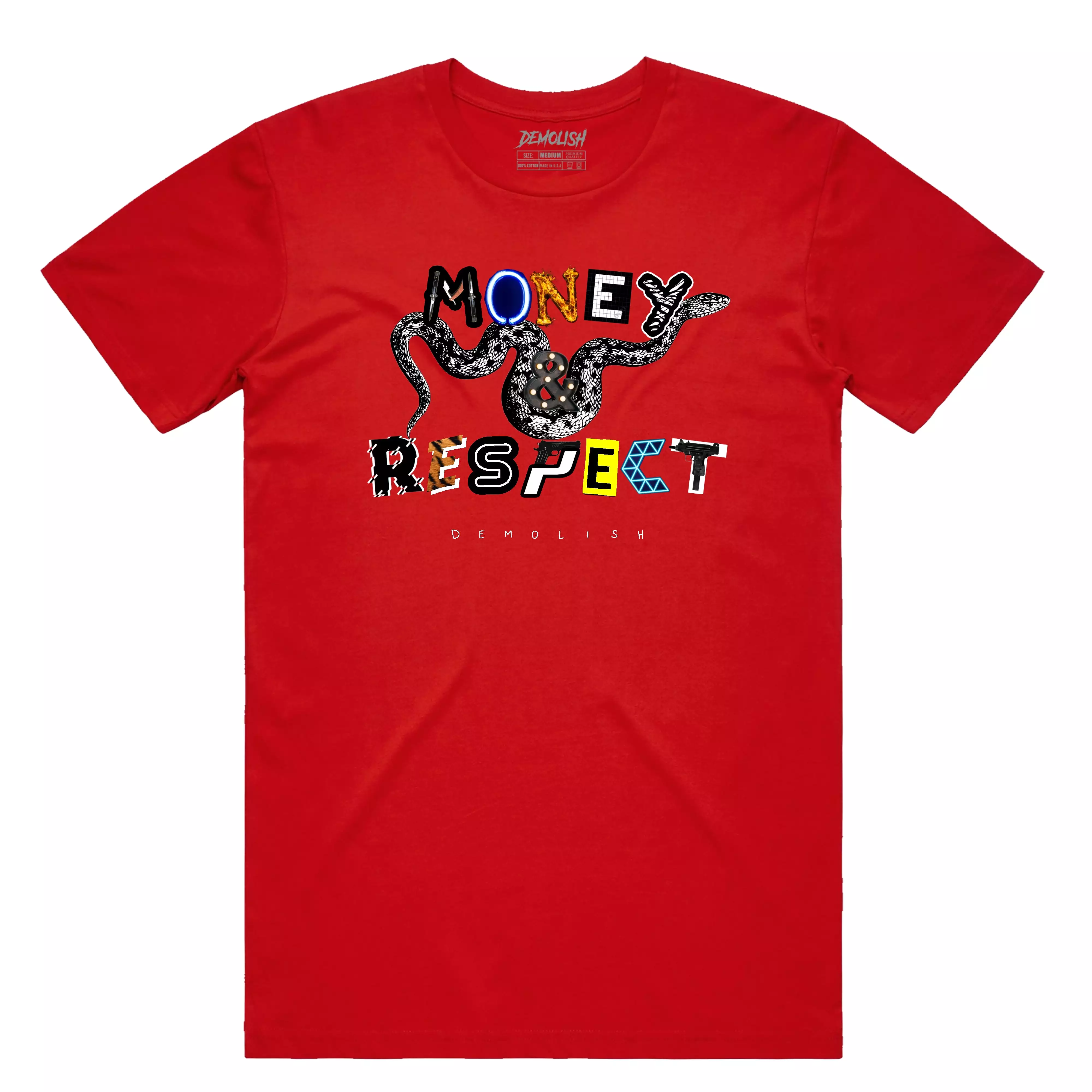 Money & Respect Tee (Red) /D8