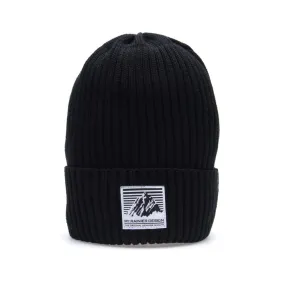 Mt. Rainier Design Knitted CapBlack