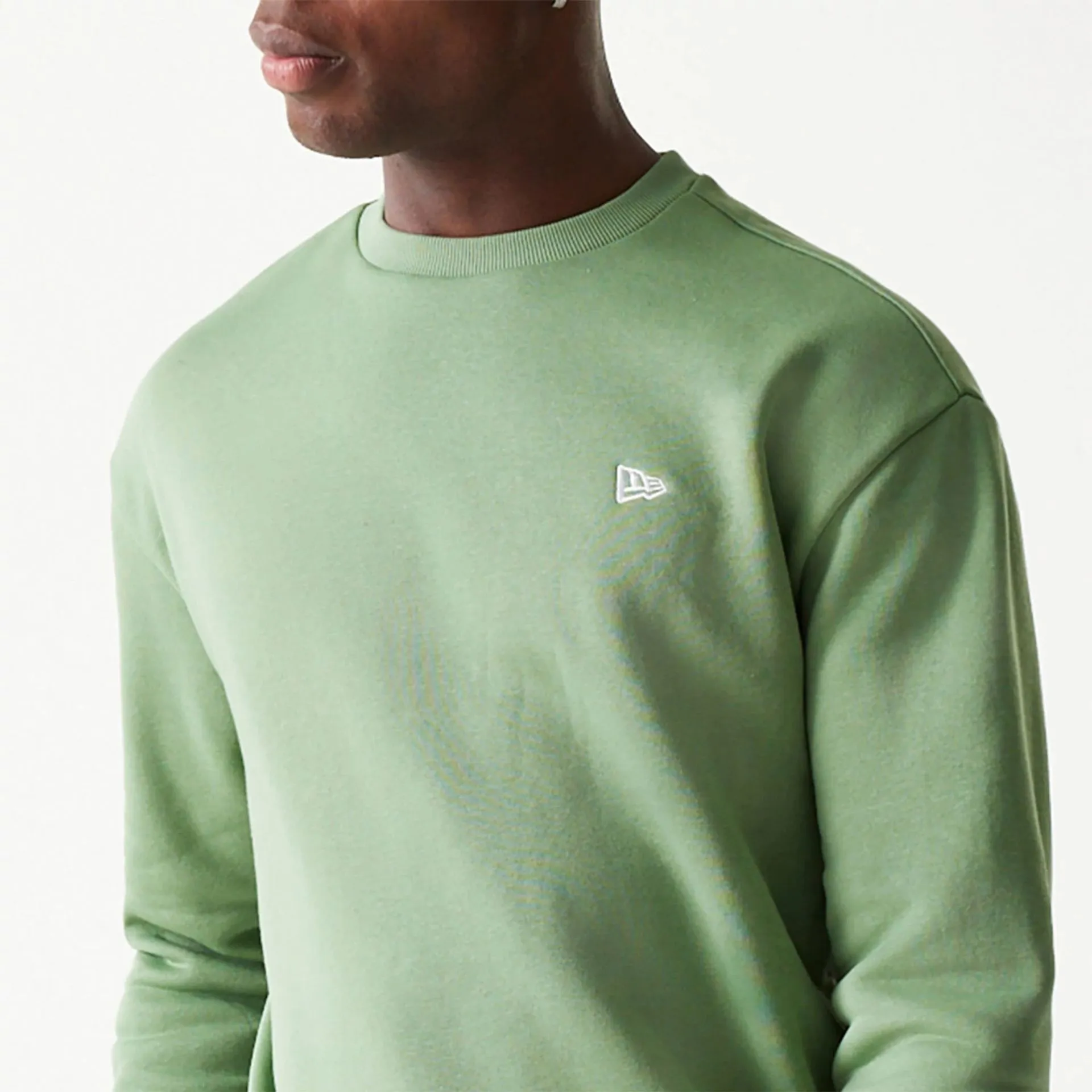 New Era Essential Green Oversized Crewneck Sweater