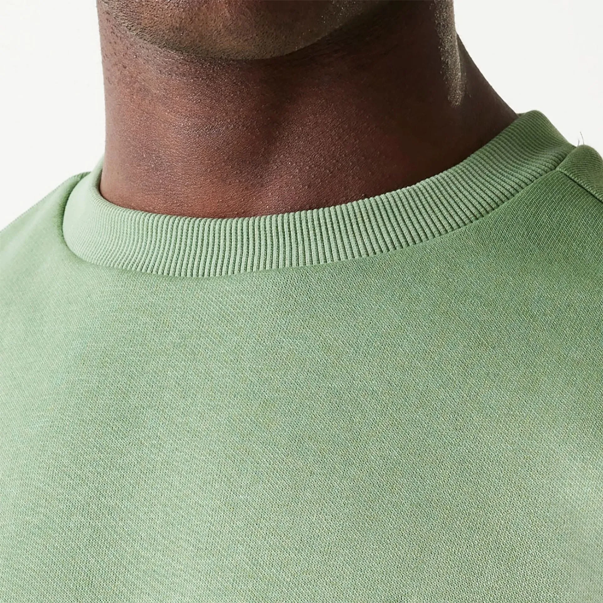 New Era Essential Green Oversized Crewneck Sweater