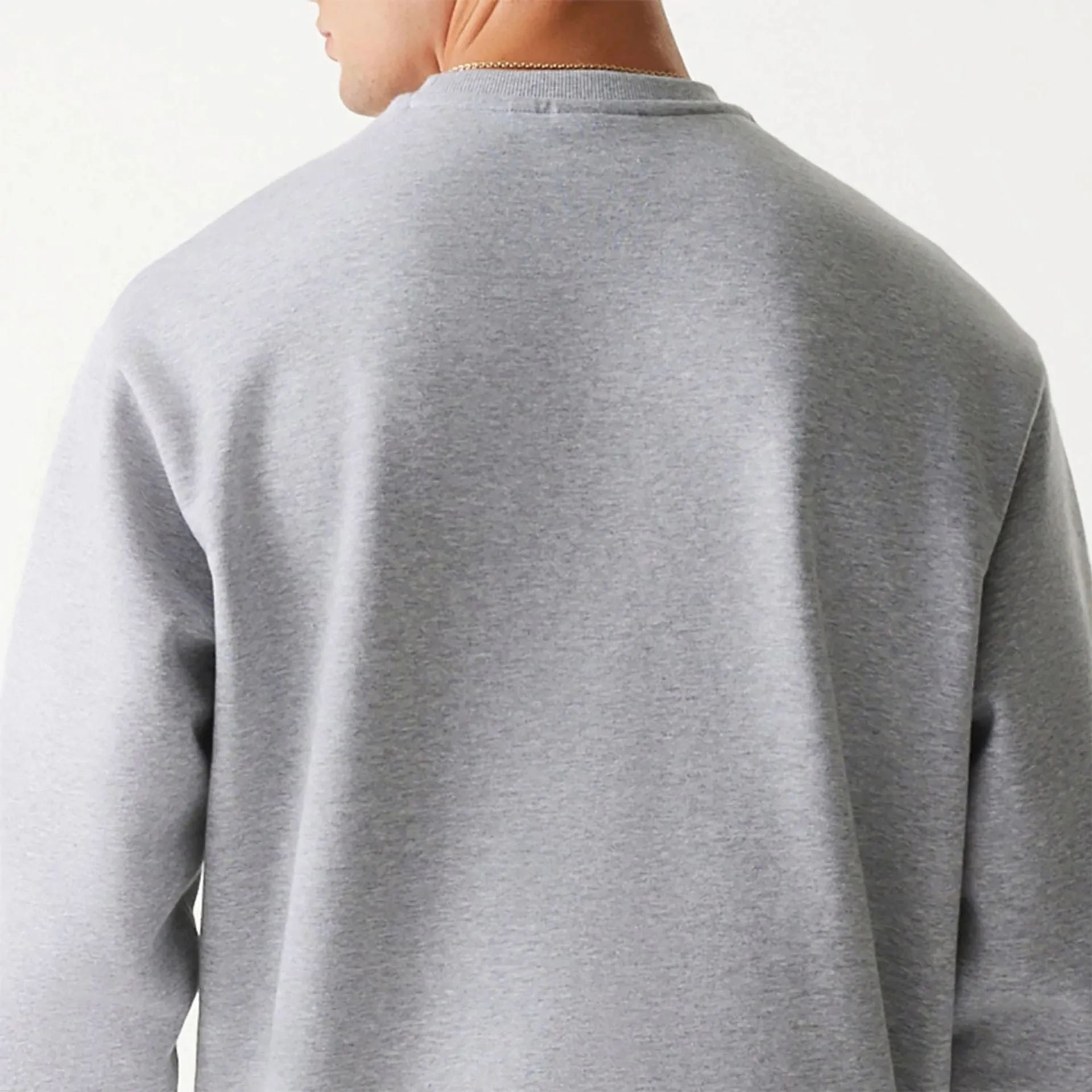 New Era Essential Grey Oversized Crewneck Sweater