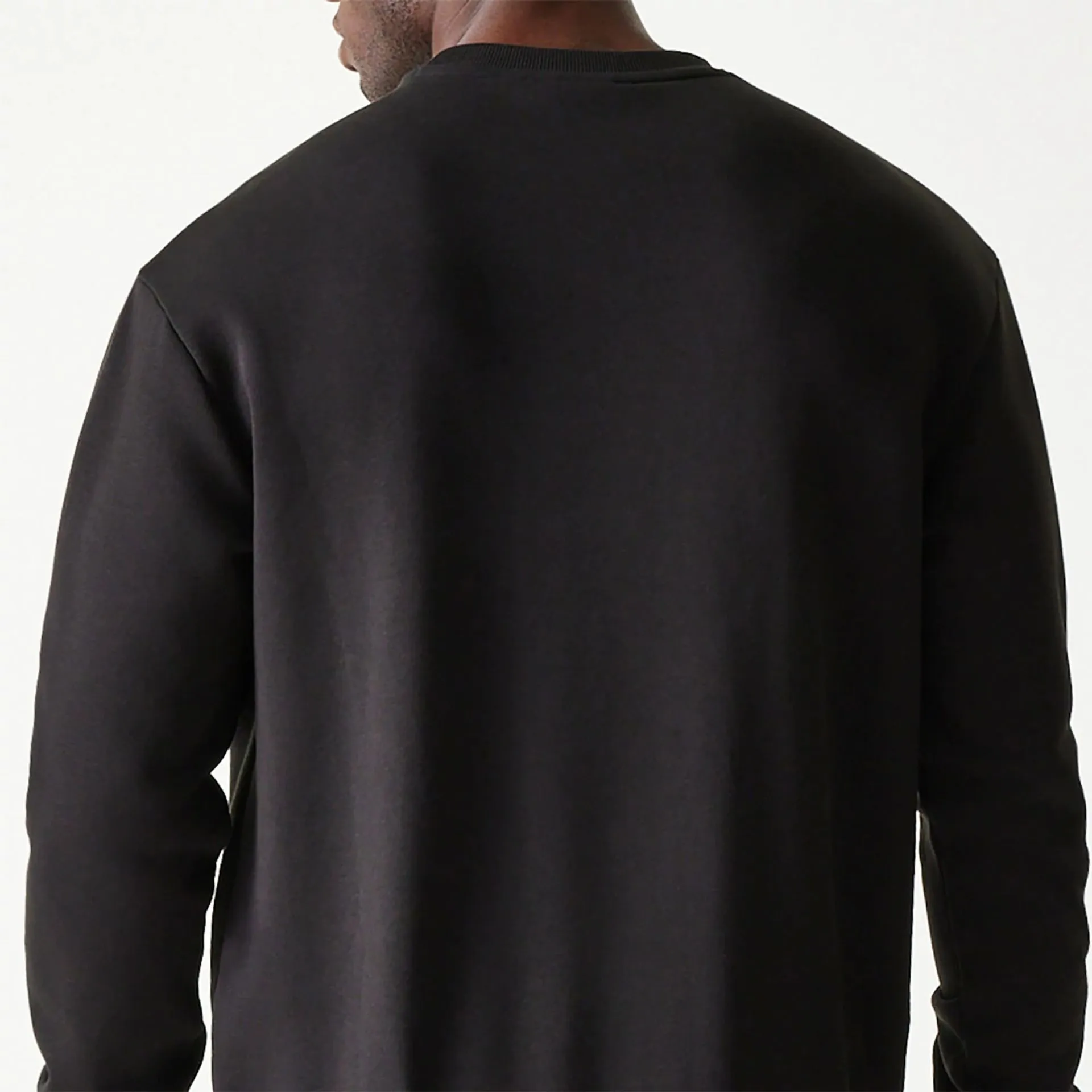 New Era Essential Jet Black Oversized Crewneck Sweater