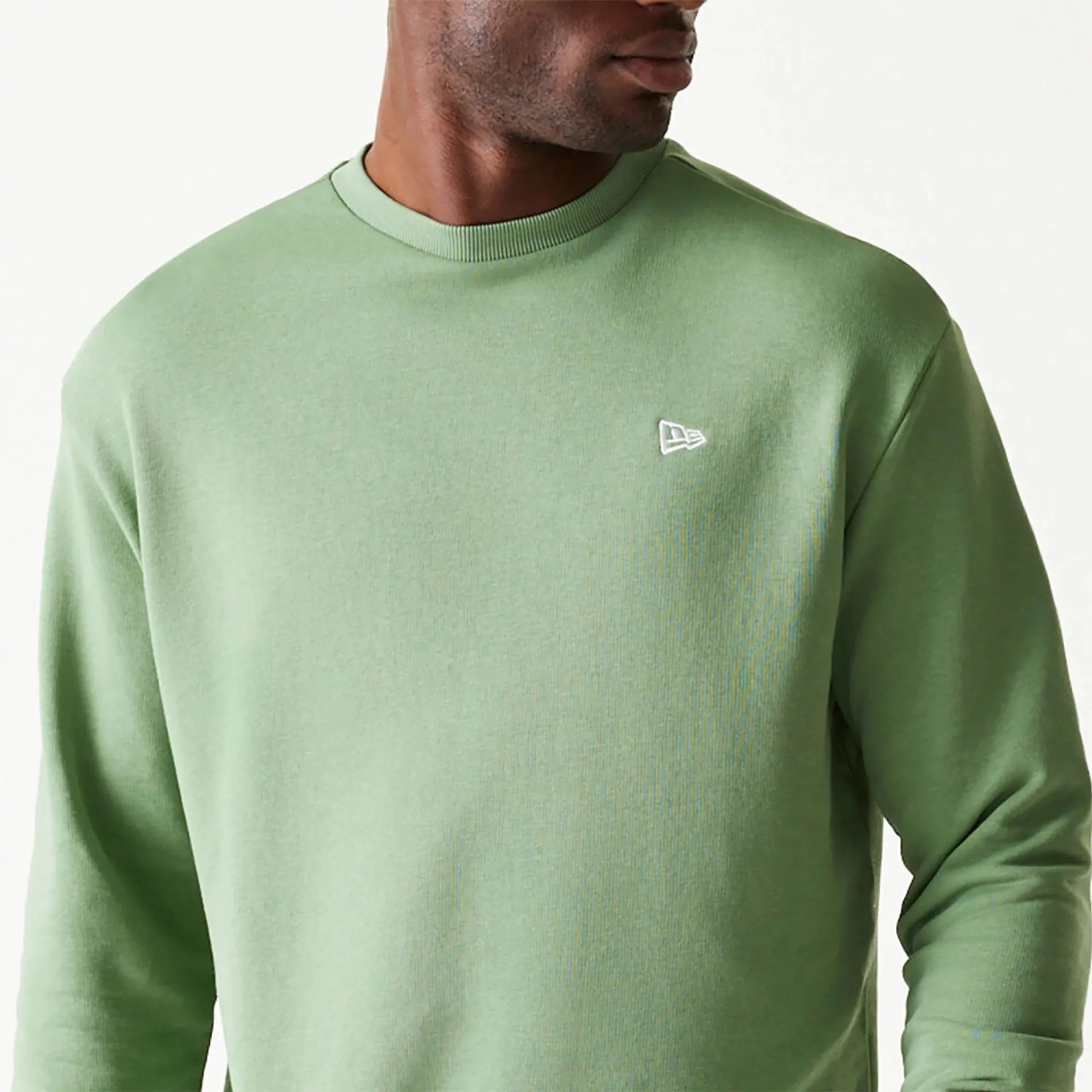 New Era Essential Pastel Green Oversized Crewneck Sweater