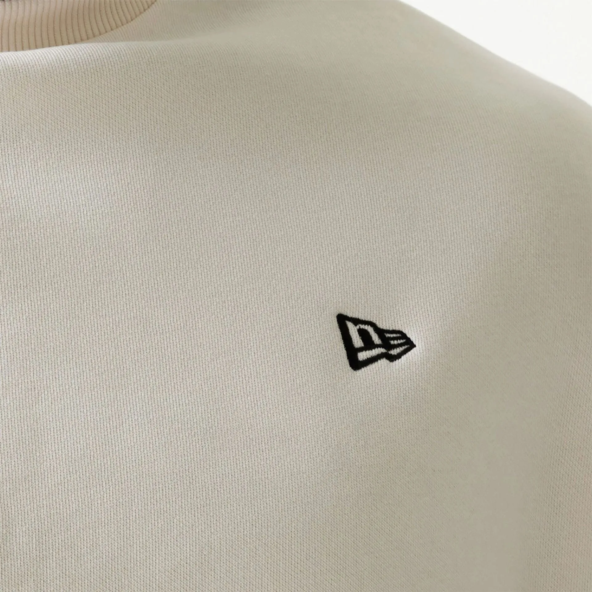 New Era Essential White Oversized Crewneck Sweater