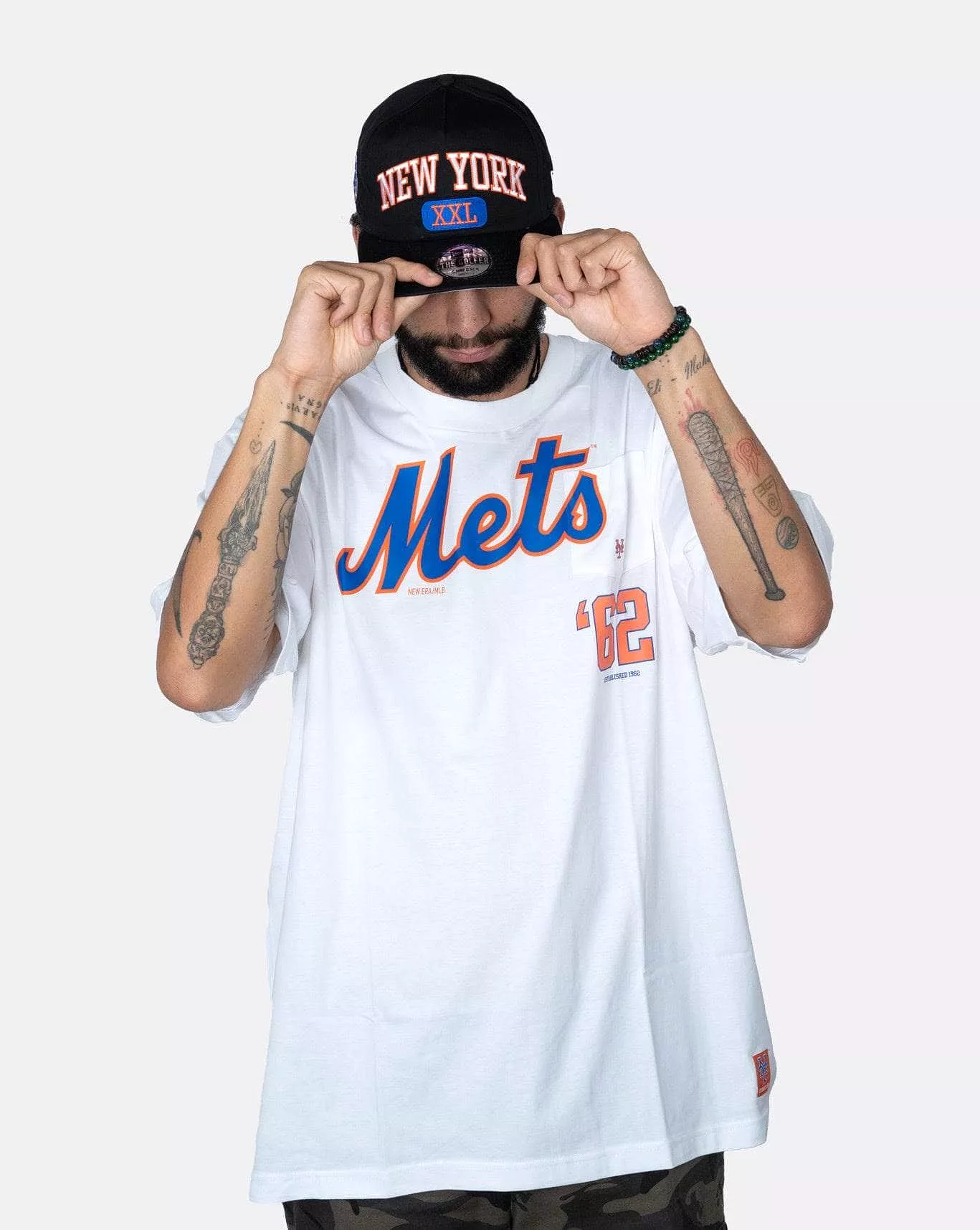 New Era NY Mets Oversized Pocket Tee