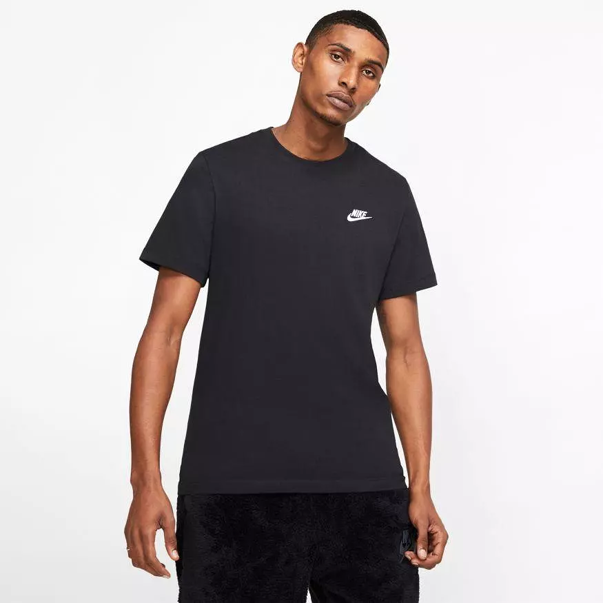 NIKE MEN'S  SPORTSWEAR CLUB BLACK TEE