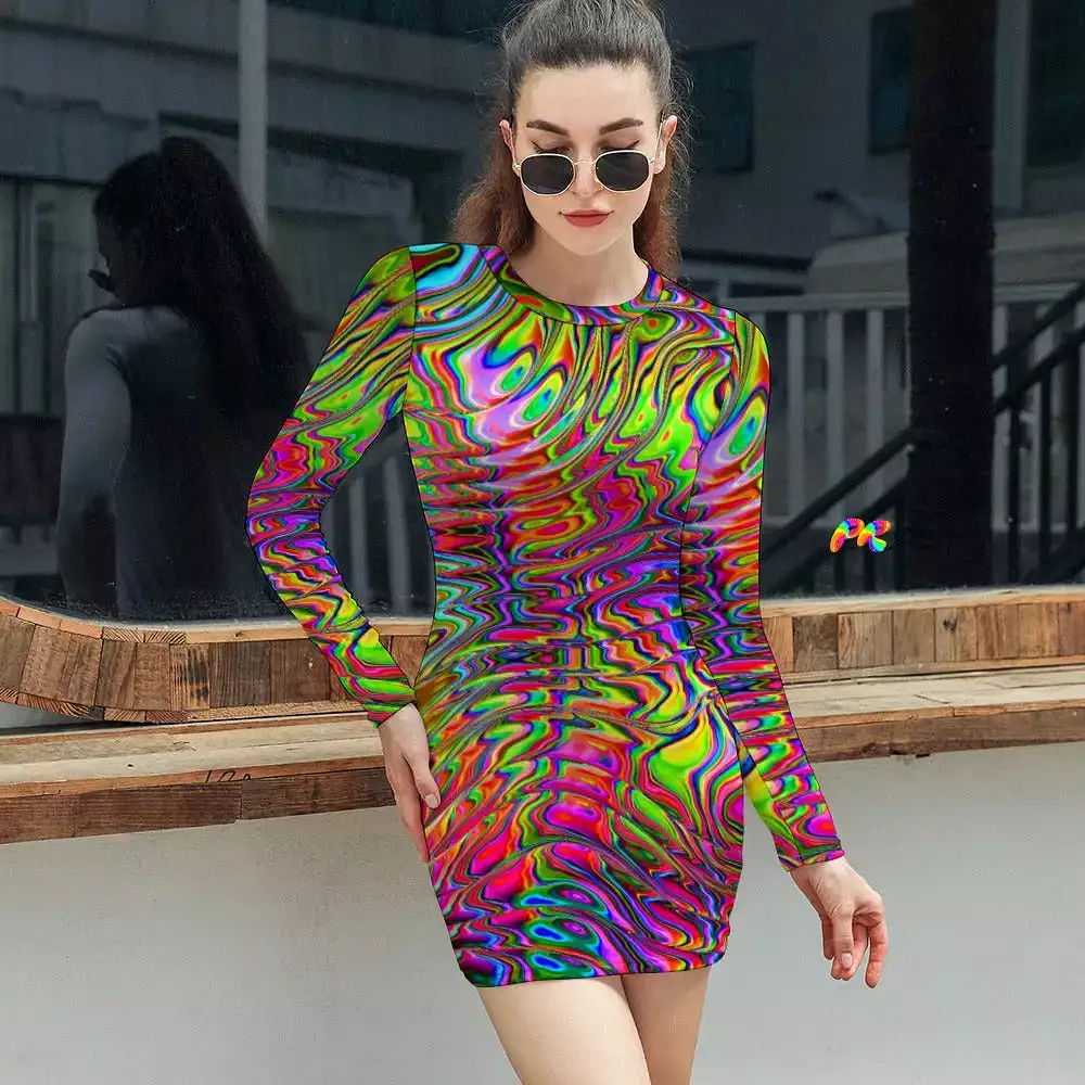 Nuclear Rave Dress Long Sleeve Crew Neck