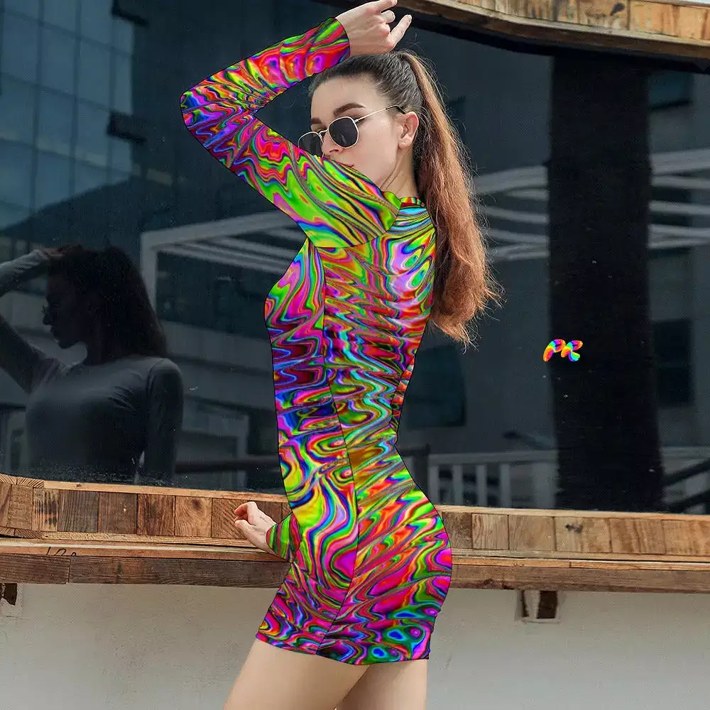 Nuclear Rave Dress Long Sleeve Crew Neck