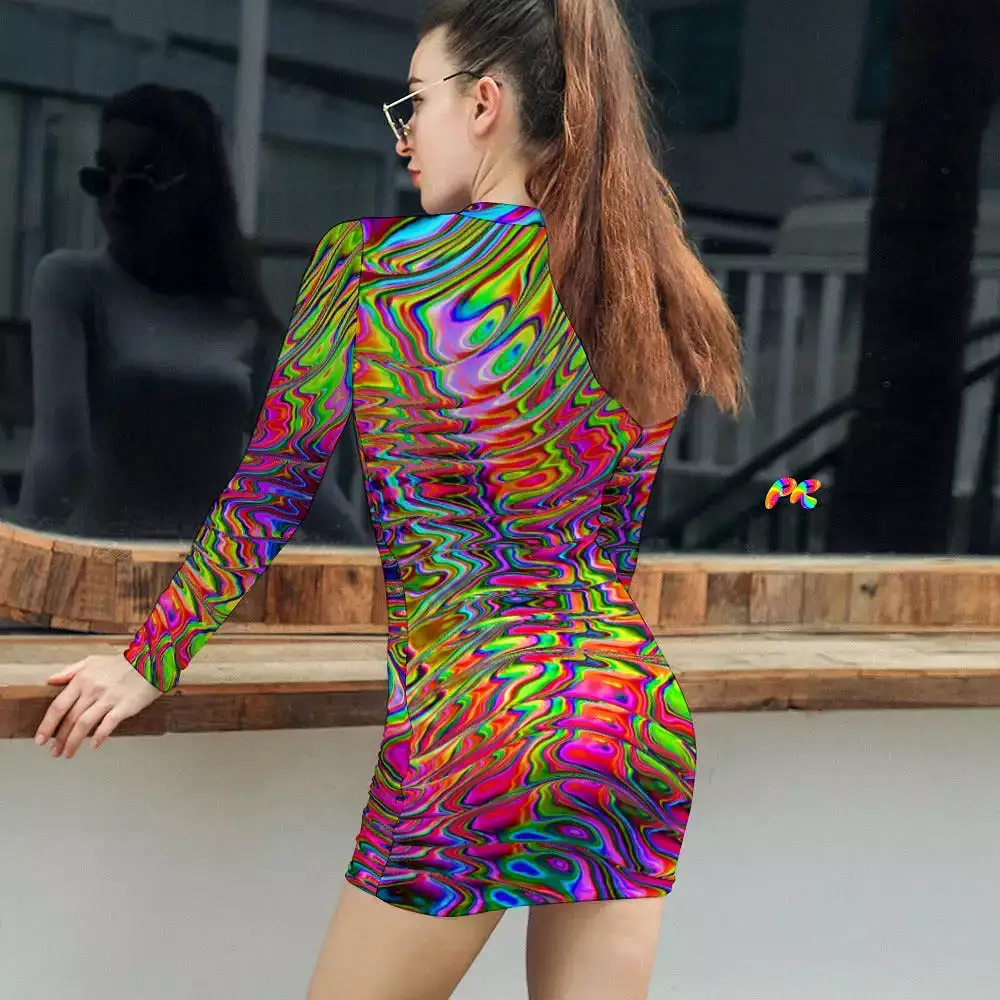 Nuclear Rave Dress Long Sleeve Crew Neck