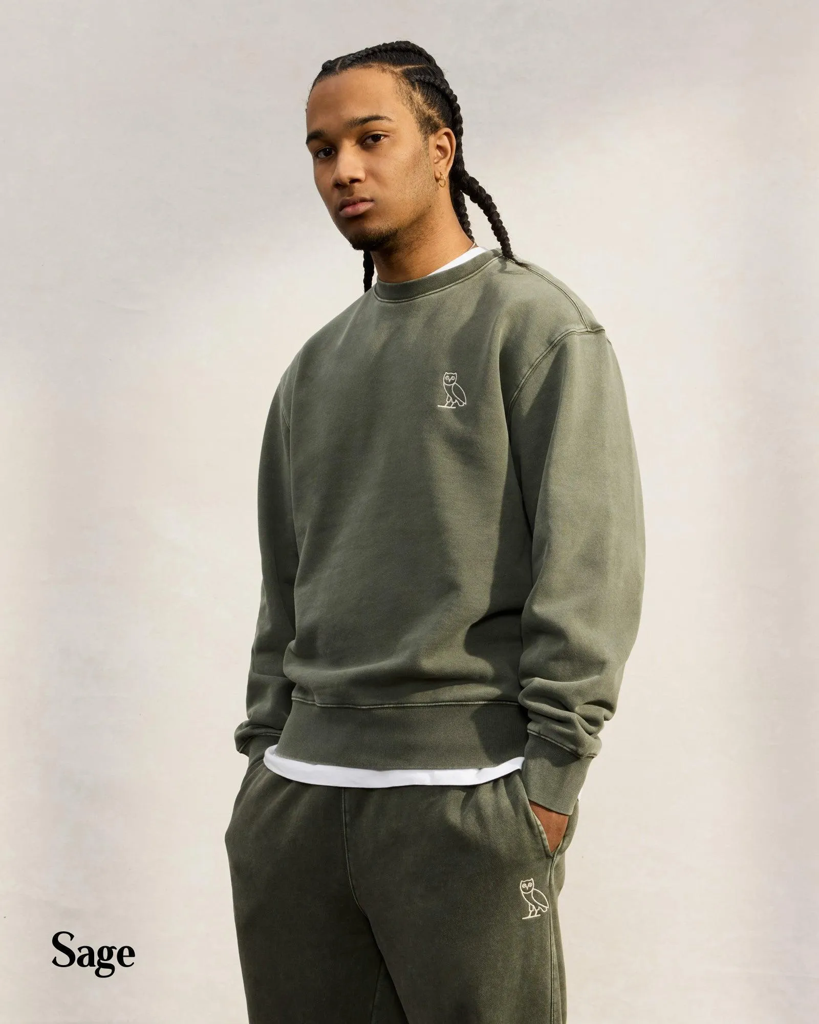 OCTOBERS VERY OWN  |Street Style Plain Cotton Logo Loungewear Sweatshirts