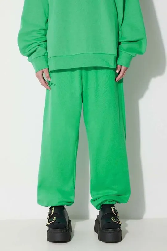 Pangaia cotton joggers green color