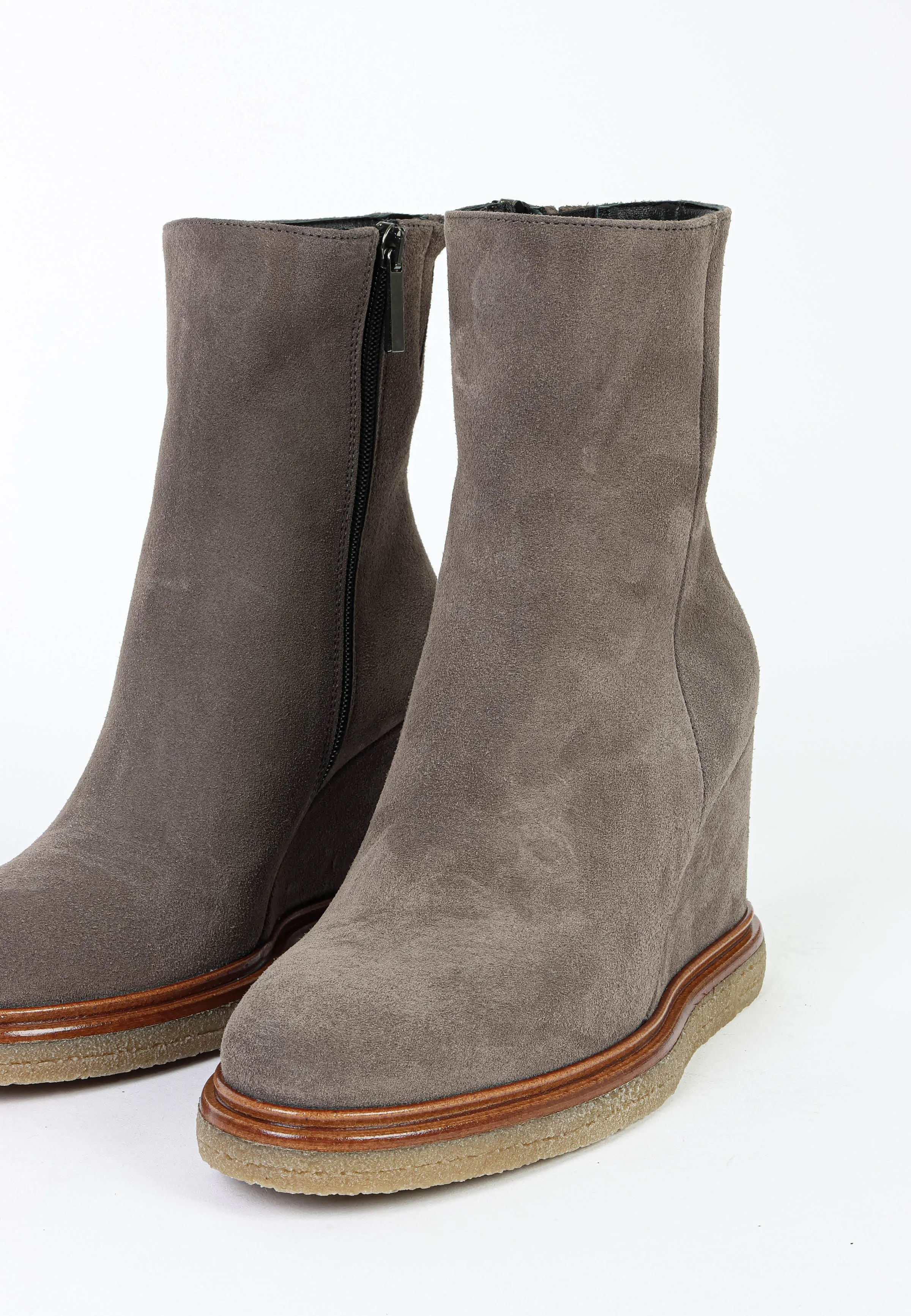 Payton Heeled Suede Boot Mud