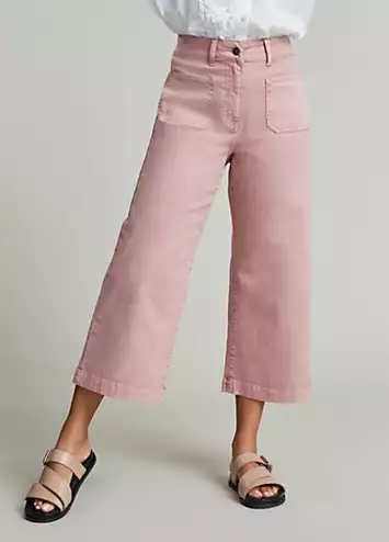 Pink Cropped Pocket Detail Jeans by Freemans | Look Again