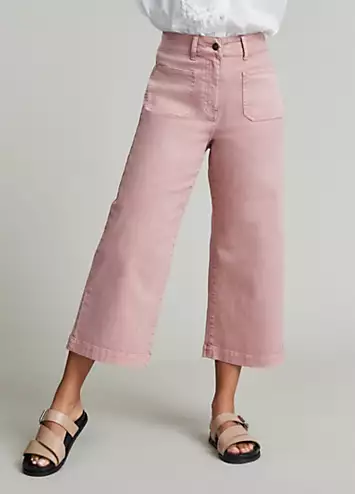 Pink Cropped Pocket Detail Jeans by Freemans | Look Again