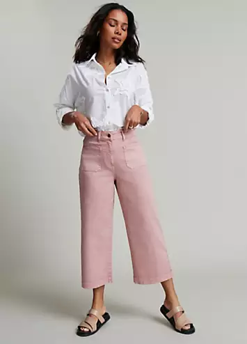 Pink Cropped Pocket Detail Jeans by Freemans | Look Again