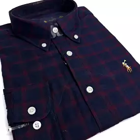 PRL two toned check Shirt | Navy Blue