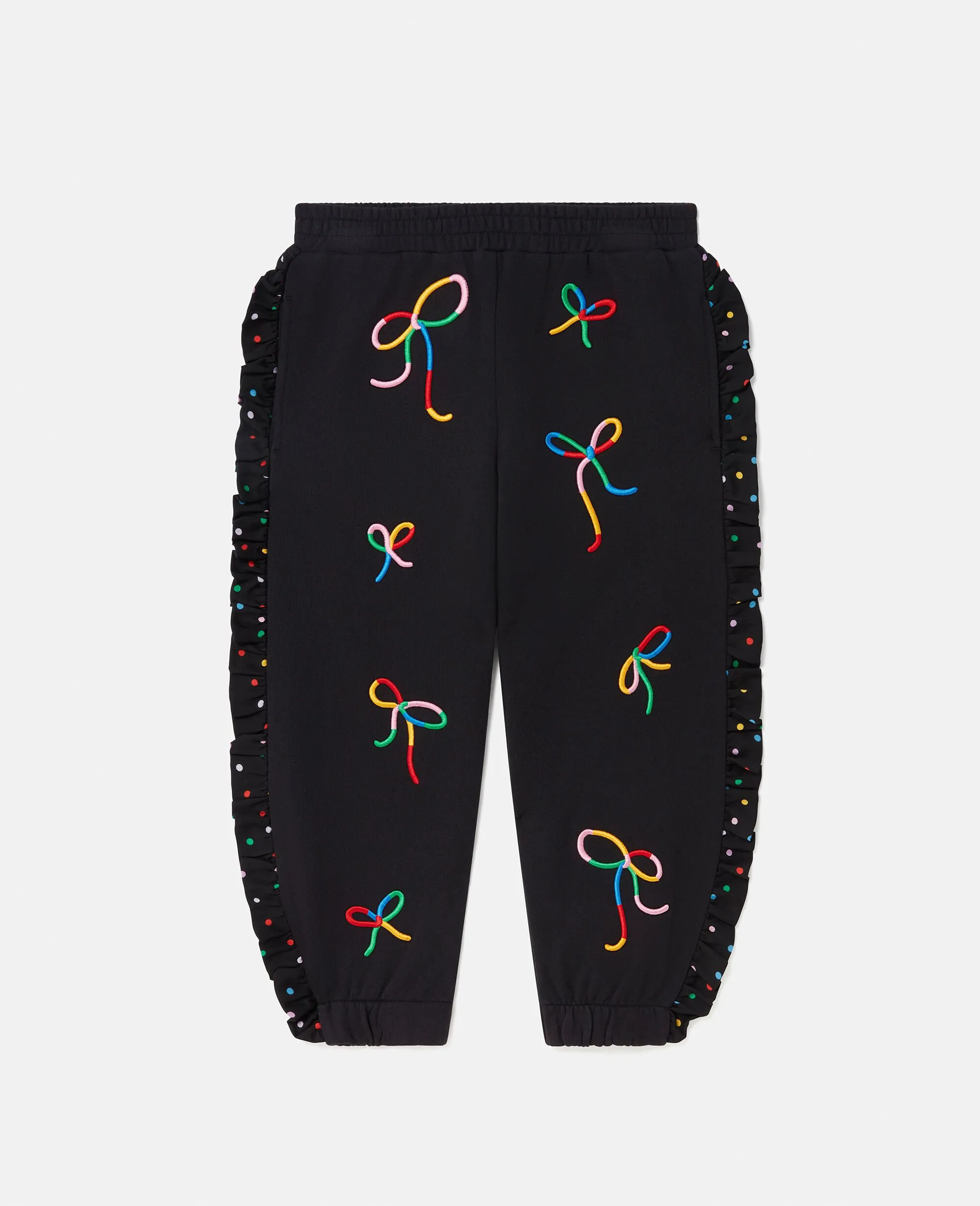 Ribbon Print Frilled Joggers