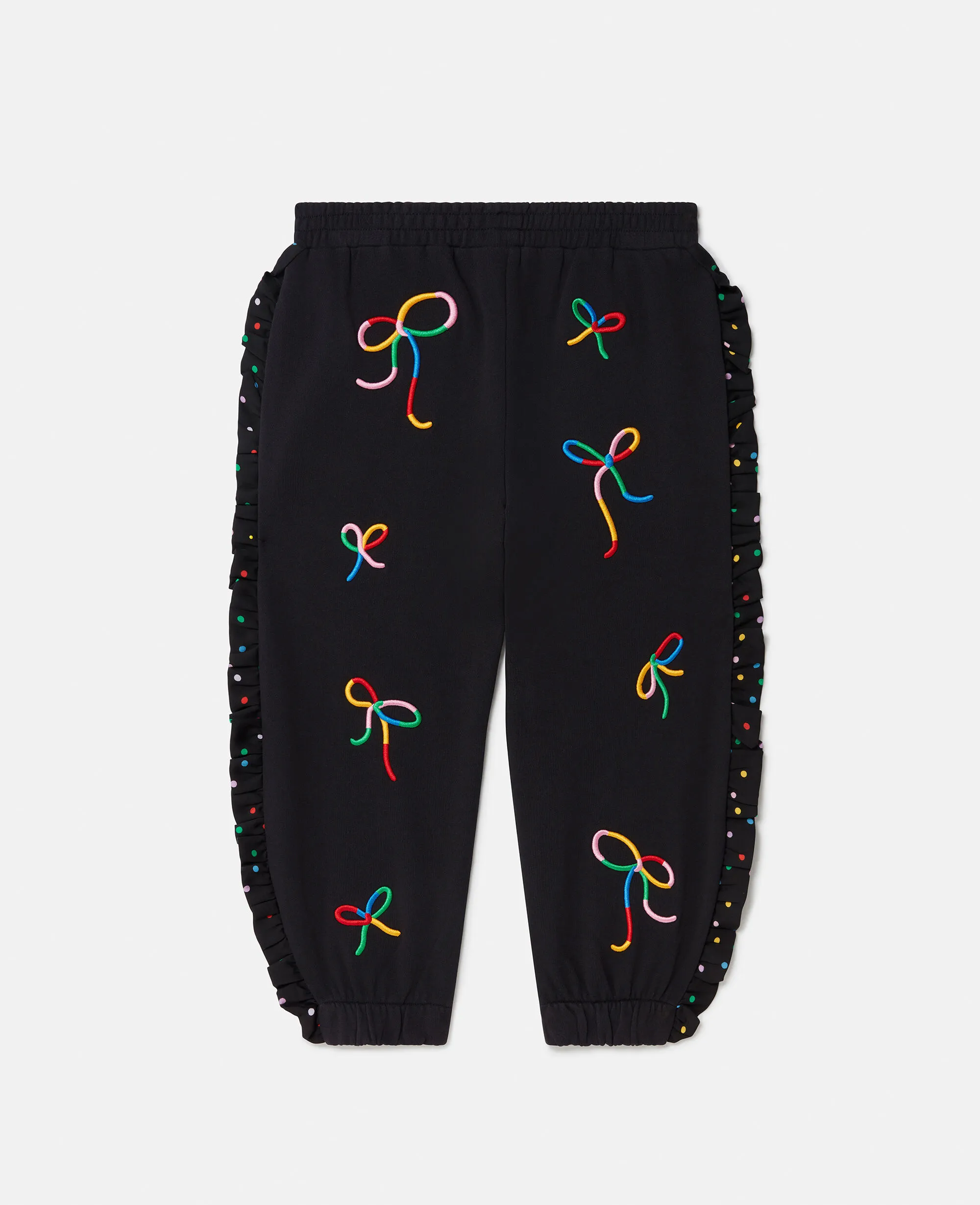 Ribbon Print Frilled Joggers