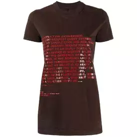 Rick Owens DRKSHDW Graphic Text Tee