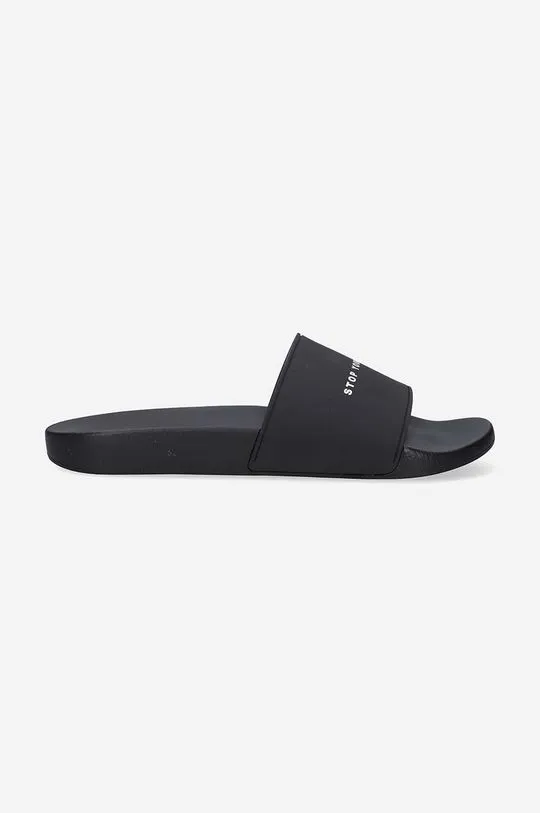 Rick Owens sliders Rubber Slippers men's black color