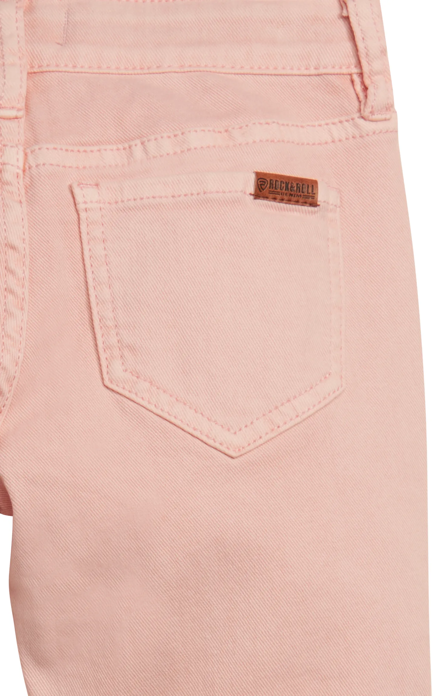 Rock & Roll Cowgirl Girl's Peachy-Pink Button Flare Leg Jeans