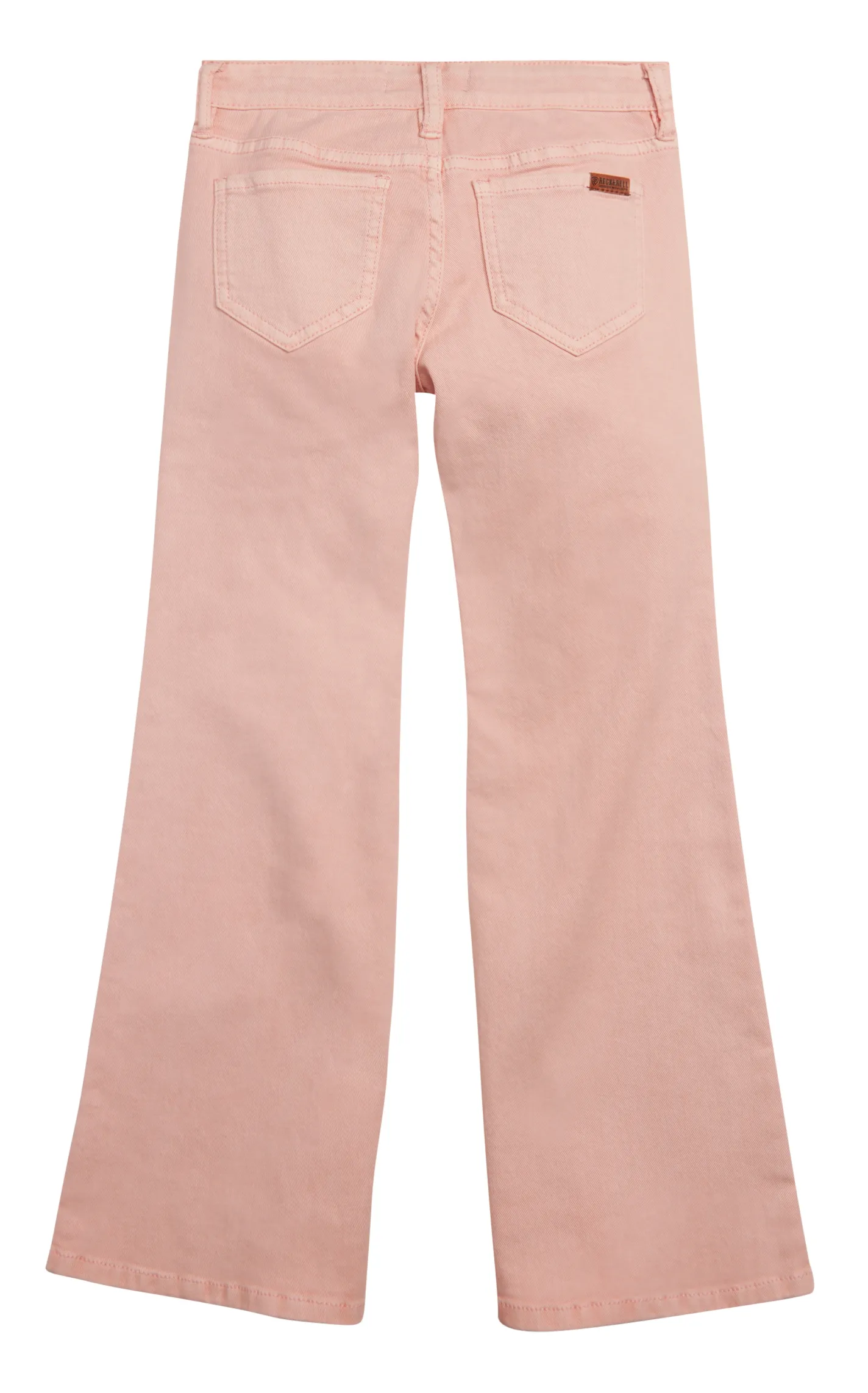 Rock & Roll Cowgirl Girl's Peachy-Pink Button Flare Leg Jeans