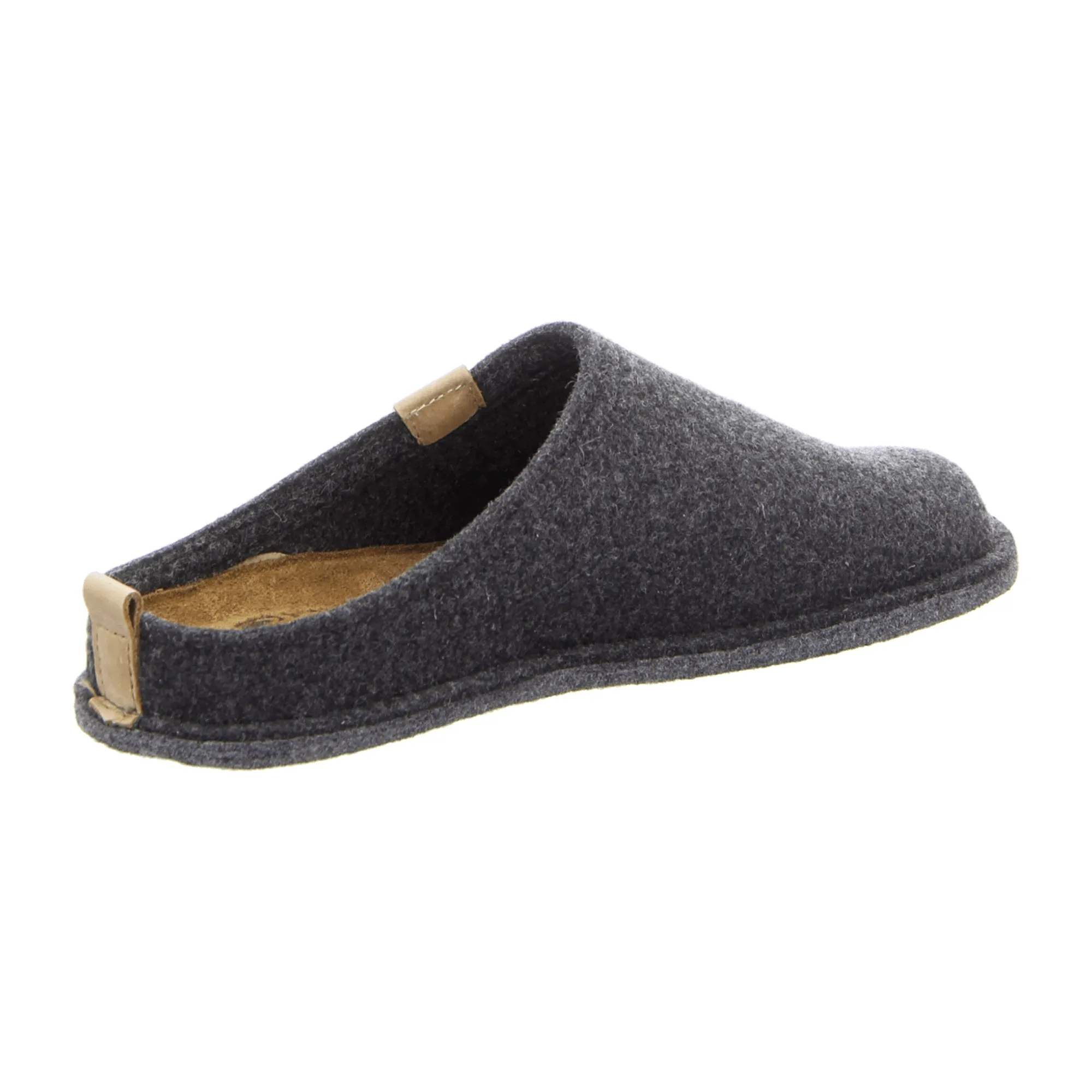 Rohde Lucca H Men's Gray Felt Slip-On House Shoes with Removable Insole