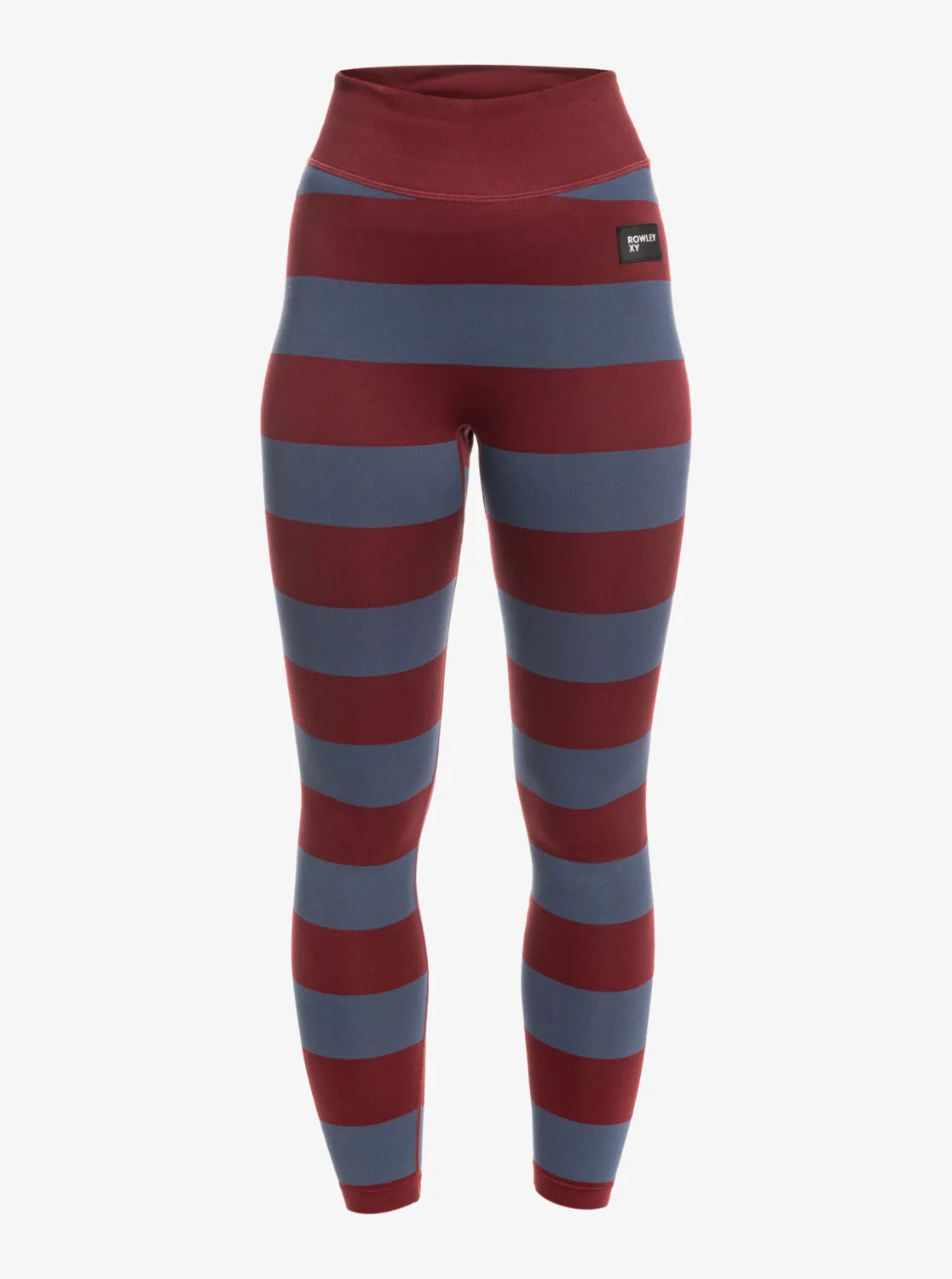 ROWLEY X ROXY Seamless Technical Base Layer Leggings - Insignia Blue Bico Stripes