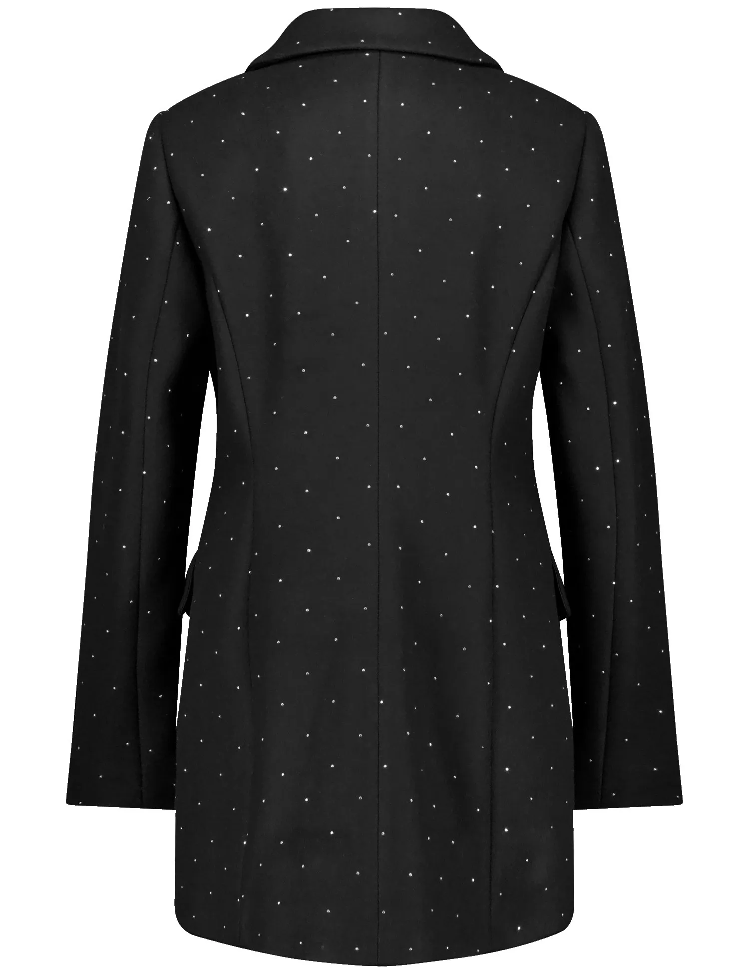 Short coat with stud embellishment